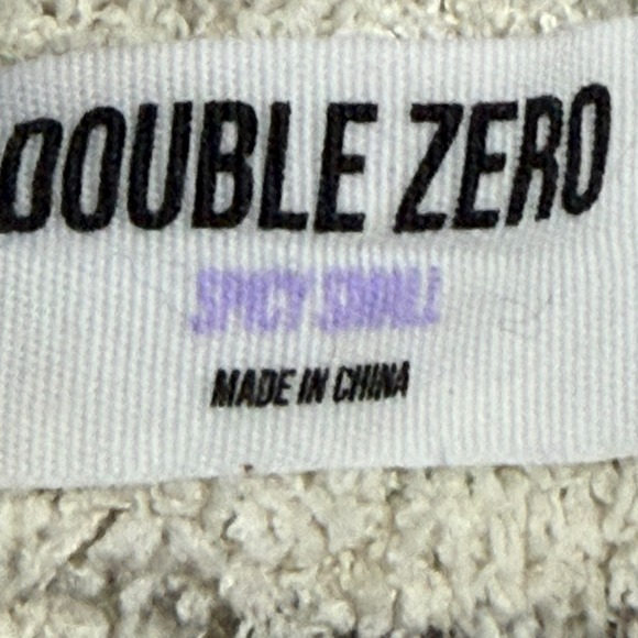 Double Zero Spicy Small Ivory Soft Plush Cropped Oversized Sweater Cozy Chunky - Picture 4 of 8